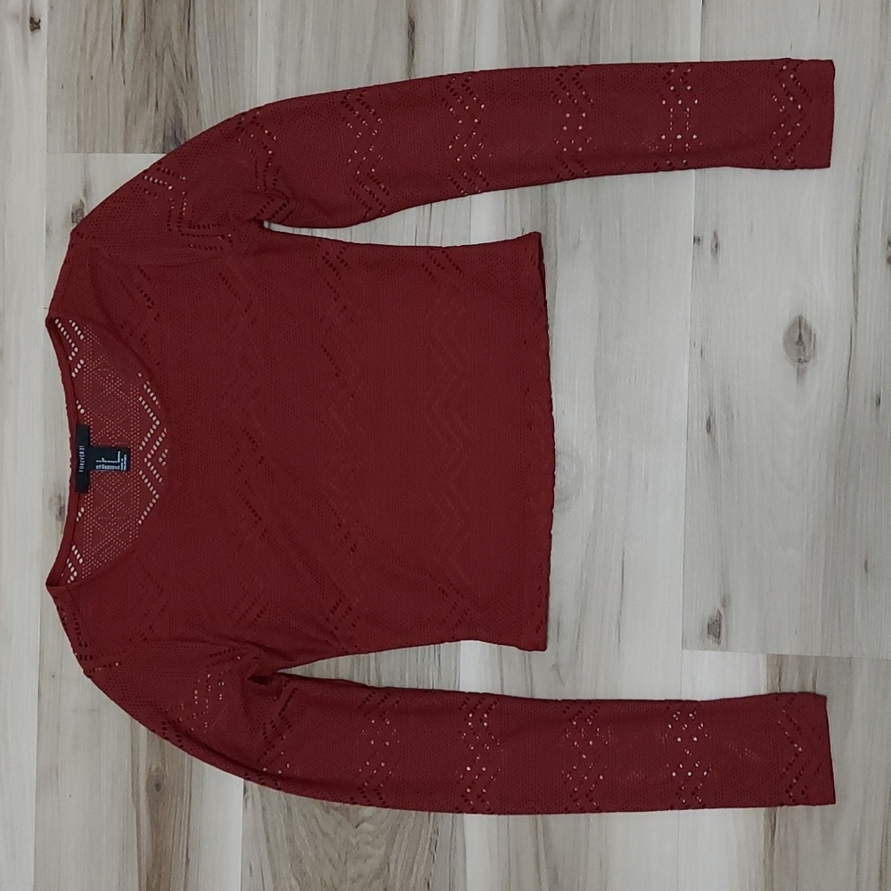 Forever 21 long sleeve-semi crop top.Stretchy.SZ S.